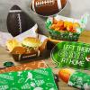 200 Pcs Football Party Supplies 1.1 lb Including 100 Paper Serving Trays and Grease Resistant Liner Sheets for Sport Game Celebrations, Birthday Favors, and Decorations view 4