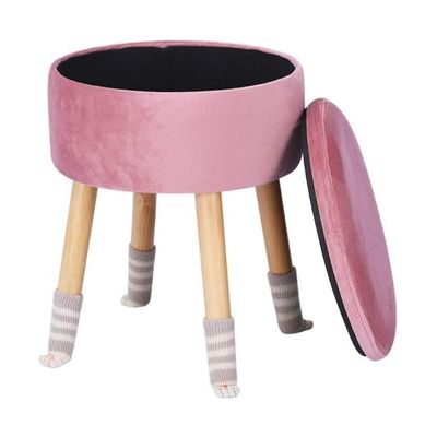VNABO Small Footstool Fabric Bench Couch Furniture Ottoman Footstool for The Living Room and Entryway Ottoman Footrest with Storage Space for Living Room