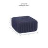 REDEARTH  Cube Low Pouf Foot Stool Ottoman - Hand Knitted Poof - Cord Boho Pouffe - Home Dcor - Stuffed Footrest for Living Room - Nursery - Bedroom - Patio (16" x 16" x 8") - Navy Blue view 3