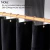 HYAWGE Shower Curtain Black Velvet Fabric 260 GSM Heavy Duty Luxury Shower Curtain with Hooks, Thicken,Washable, Waterproof for Bathroom Hotels, Bathtubs, 72 x 72 inches view 4