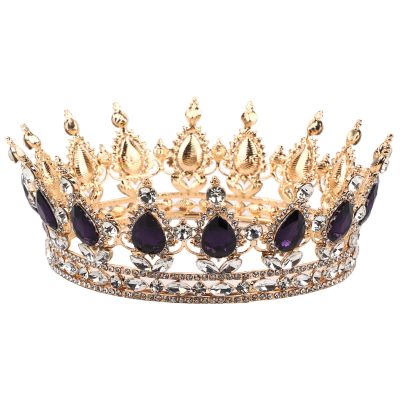 Rhinestones Tiara Round Crown handcrafted Bridal Prom Jewelry Hair Accessory , Wedding Crown Tiara , Party Pageant Crown Wedding Hair Accessories for Brides , Bride Crown Crown Wedding Crown Tiara Wedd