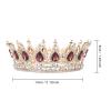 Rhinestones Tiara Round Crown handcrafted Bridal Prom Jewelry Hair Accessory , Wedding Crown Tiara , Party Pageant Crown Wedding Hair Accessories for Brides , Bride Crown Crown Wedding Crown Tiara Wedd view 2