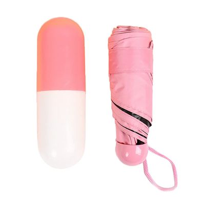 EUBUY Travel Umbrella Windproof Compact Umbrella, 6 Ribs Cute Mini Travel