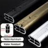 ZAQYCM Brass Black Silver Closet Pole for Hanging Clothes Small Space, Heavy Duty Anti-Slip Silent Closet Rod with Socket Set, Easy to Cut and Install, Aluminum (Color : #1, Size : 40cm/15.7 in) view 2