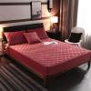 QQXX Solid Color Quilted Fitted Sheet, Ultra Soft Warm Velvet Stretch Bedding Sheet, Winter Thick Deep Pocket Mattress Protector Cover(King 200x200cm, A) view 2
