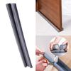 3pcs Under Door Draft Stopper Black Front Air Draft Stopper Noise Window Adjustable Door Sweeps Soundproof Rubber view 2