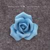 Ceramic Flower Blue Roses Handcrafted Sculpture 3D Wall Art Decor Home Living Room Office Wedding Gift view 2