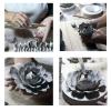 Ceramic Flower Blue Roses Handcrafted Sculpture 3D Wall Art Decor Home Living Room Office Wedding Gift view 4