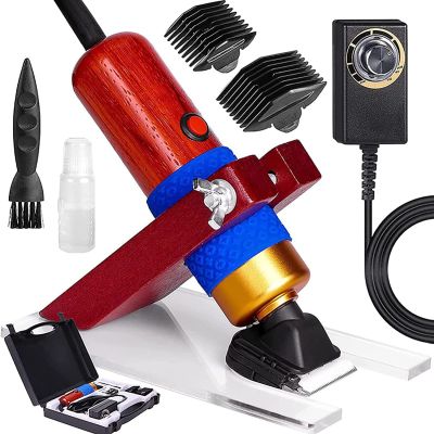 200W Carpet Trimmer with Shearing Guide,Low Noise Vibration Rug Trimmer Electric Tufting Shears Carpet Carving Clippers for Sculpting Cut-Pile Rug Tufting 1,4.5 * 18cm