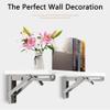 KATANFEI Wall Mounted Wood Floating Shelves, Foldable Farmhouse Storage Decor Shelves, Floating Shelf for Bedroom, Living Room, Book and Bathroom (Teak, 19.7 x 7.9in) view 3