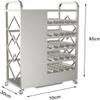 Umbrella Holder Umbrella Rack Metal Umbrella Stand With Brake Universal Wheel Umbrella Rack Hollow Drain Tray European Umbrella Holder Hotel Lobby Umbrella Holder Indoor ( Color : Silver , Size : 70*3 view 2