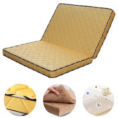 LZTENRETO Firm Coconut Coir Mattress, 3E Coconut Palm Mattress Pad, Thick Coir Mattress Pad in 6cm,9cm,11cm, Foldable (Yellow,90x190x9cm(36"x75"x3.5"))