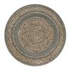 SIMPLIHOME Serena Contemporary Round Braided Pouf in Dove Grey Cotton for the Living Room, Bedroom and Kids Room view 4