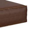 SIMPLIHOME Brody Extra Large Coffee Table Pouf - 36 inch Wide Upholstered Vegan Leather Square Ottoman in Distressed Dark Brown, Boho Footstool or Extra Seating for Living Room, Assembled view 4