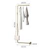 ARALEL Garment Rack Freestanding Metal Clothing Rack, Entryway Coats Hanger Stand with 3 Hooks, Space Saving Clothes Rail for Bedroom, Corner Coat Rack for Hanging Clothes,Gold view 3