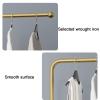 ARALEL Garment Rack Freestanding Metal Clothing Rack, Entryway Coats Hanger Stand with 3 Hooks, Space Saving Clothes Rail for Bedroom, Corner Coat Rack for Hanging Clothes,Gold view 4
