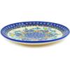 Polmedia Polish Pottery Dessert Plate UNIKAT - Butterfly Flower Bed Pattern Handmade in Boleslawiec Poland by Ceramika Dalia + Certificate of Authenticity view 2