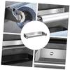 1pc roll Cm Towel Dispenser Stainless Tissue Kitchen for Mount Toilet Bathroom Useful Storage Bar Single Doors Home Holder Silver Non-Punch Wall Organizer Cabinet Wall-Mounted view 4