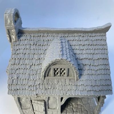 HERO Creations Bakery RPG Miniature Terrain, Shingle Roof, 1:28