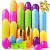 JOYIN 3.15" 144 PCS Plastic Easter Eggs 6 Golden Eggs, Large Empty Eggshells Fillable for Easter Hunt, Parties, Basket Stuffers Filler, Classroom Prize Supplies view 1