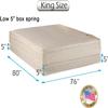 DS Solutions USA Comfort Pedic (Eurotop) PillowTop Firm King Mattress & Low 5" Height Box Spring with Mattress Cover Protector view 2