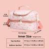 Life on track Insulated Kids Dual Compartment Lunch Bags Tote for Girls Boys Toddler Lunch Boxes Pre-School Toddler Kindergarten Elementary Picnic Food Cooler Thermal with Strap (Rainbow Daisies) view 2