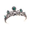Baroque Crown Tiara Hair Jewelry Alloy Rhinestone Headdress view 1