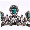 Baroque Crown Tiara Hair Jewelry Alloy Rhinestone Headdress view 4