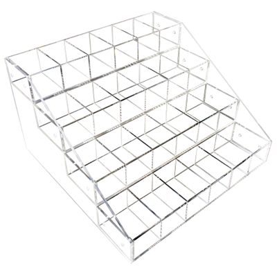 CuteBox Company Clear Acrylic 4 Tier 24 Bin Organizer (16" x 15.5" x 9.5") for Retail, Merchandise, Display, Jewelry, Repair Parts, Beads, Trinkets, Tchotchkes, Storage, Organization