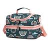 Life on track Insulated Kids Dual Compartment Lunch Bags Tote Pack for Girls Boys Toddler Kindergarten School Picnic Cooler Thermal Lunch Boxes with Strap (Green Rainbow) view 1