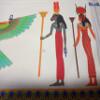 Altar Cloth or Tarot Mat - Egyptian Goddesses Tarot Cloth - Pagan or Wicca Altar Cloth or Tarot Mat, Divination Cloth, Spell Casting Mat view 2