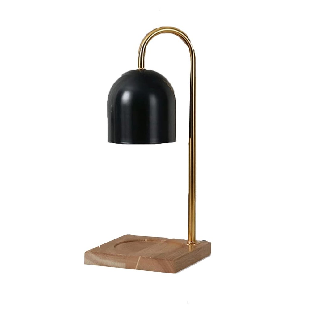 Candle Heater Cordless Candle Lamp Warmer with Log Base Fire-Free Aromatherapy Lamp Nordic Melting Wax Lamp for Cafe Home Office Bedside Indoor