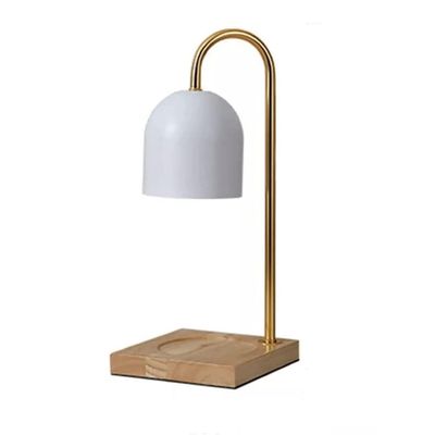 Candle Heater Cordless Candle Lamp Warmer with Log Base Fire-Free Aromatherapy Lamp Nordic Melting Wax Lamp for Cafe Home Office Bedside Indoor
