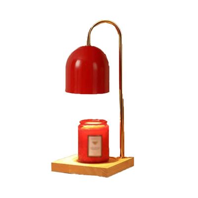 Candle Heater Cordless Candle Lamp Warmer with Log Base Fire-Free Aromatherapy Lamp Nordic Melting Wax Lamp for Cafe Home Office Bedside Indoor