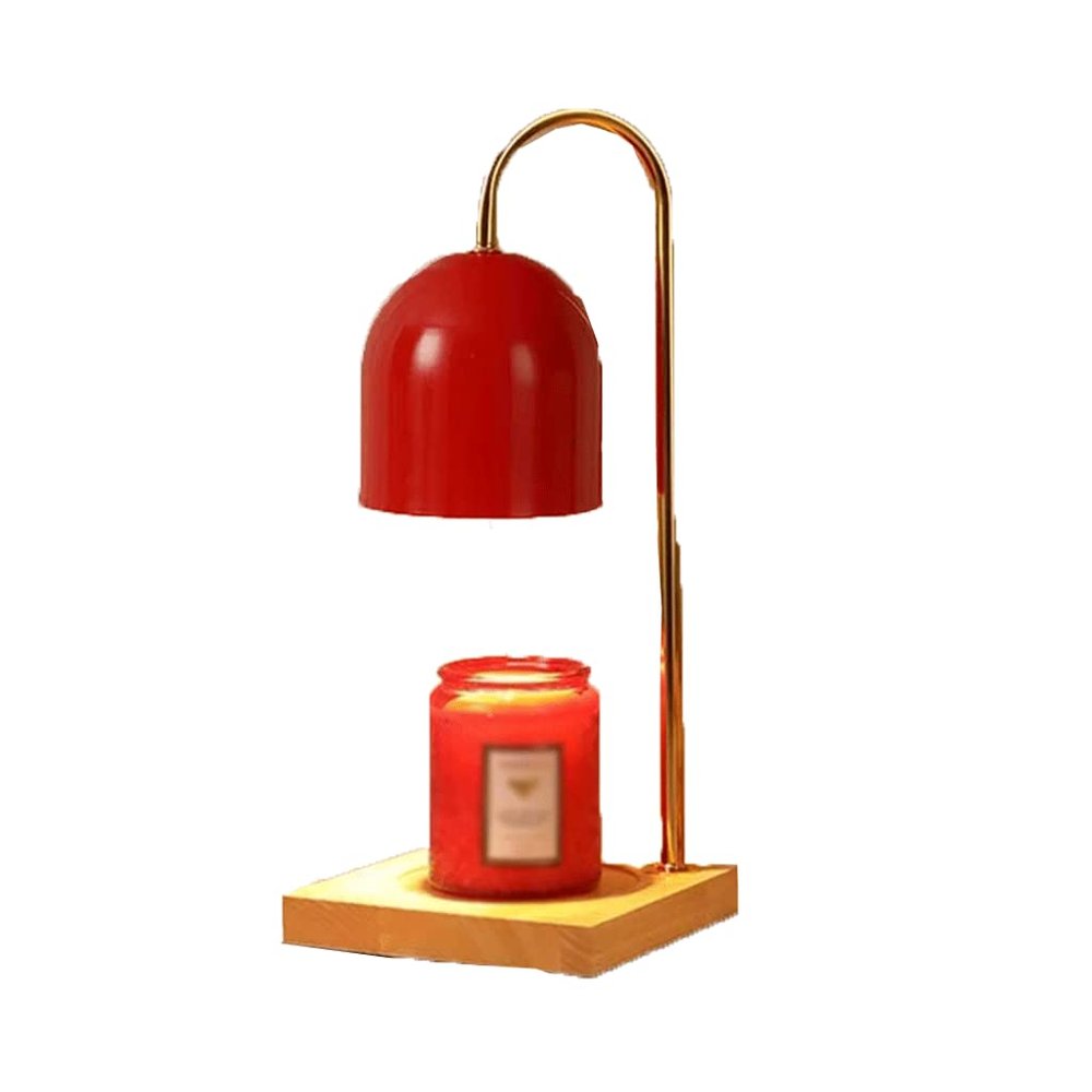 Candle Heater Cordless Candle Lamp Warmer with Log Base Fire-Free Aromatherapy Lamp Nordic Melting Wax Lamp for Cafe Home Office Bedside Indoor