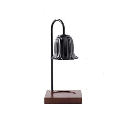 Candle Heater Candle Melting Lamp Orchid Shape Simple Candle Wax Melting Lamp Nordic Retro Melting Wax Lamp for Home CafeBlack,White Bedside Indoor