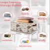 2 PCS Large Storage Baskets Bins Gnomes Coffee Collapsible Storage Box Laundry Organizer for Closet Shelf Nursery Kids Bedroom Retro Country Rustic Brown Buffalo Plaid view 2