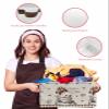 2 PCS Large Storage Baskets Bins Gnomes Coffee Collapsible Storage Box Laundry Organizer for Closet Shelf Nursery Kids Bedroom Retro Country Rustic Brown Buffalo Plaid view 4