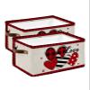 2 PCS Large Storage Baskets Bins Romantic Love Collapsible Storage Box Laundry Organizer for Closet Shelf Nursery Kids Bedroom Saint Valentine's Day Plaid Heart Boho Plaid view 1