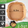 Air Fryer Disposable Paper Liner - 6.3Inch Square Non-Stick Parchment Paper, Oil-proof, Water-proof Cooking Baking Roasting Filter Paper for Air Fryers Basket, Microwave Oven, Frying Pan view 2