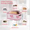 2 PCS Large Storage Baskets Bins Valentine's Day Collapsible Storage Box Laundry Organizer for Closet Shelf Nursery Kids Bedroom Abstract Pink Saint Love Heart Plaid Gradient Decor view 2