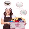 2 PCS Large Storage Baskets Bins Valentine's Day Collapsible Storage Box Laundry Organizer for Closet Shelf Nursery Kids Bedroom Abstract Pink Saint Love Heart Plaid Gradient Decor view 4