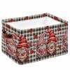 1 PC Large Storage Baskets Bins Love Gnomes Collapsible Storage Box Laundry Organizer for Closet Shelf Nursery Kids Bedroom Valentine's Day Black White Lattice view 1