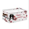 1 PC Large Storage Baskets Bins Saint Valentine's Collapsible Storage Box Laundry Organizer for Closet Shelf Nursery Kids Bedroom Spring Love-Bird Red Love Heart White view 1