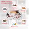 1 PC Large Storage Baskets Bins Saint Valentine's Collapsible Storage Box Laundry Organizer for Closet Shelf Nursery Kids Bedroom Spring Love-Bird Red Love Heart White view 2