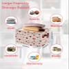 1 PC Large Storage Baskets Bins Valentine's Love Collapsible Storage Box Laundry Organizer for Closet Shelf Nursery Kids Bedroom Saint Red Heart Stripes Retro view 2