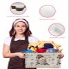 1 PC Large Storage Baskets Bins Brown Coffee Gnomes Collapsible Storage Box Laundry Organizer for Closet Shelf Nursery Kids Bedroom Rustic Farmhouse Plaid Winter Snowflake view 4