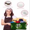 1 PC Large Storage Baskets Bins Green Plaid Collapsible Storage Box Laundry Organizer for Closet Shelf Nursery Kids Bedroom Country Leaves Flower Plaid Grey Garland view 4