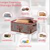 2 PCS Large Storage Baskets Bins Valentines Collapsible Storage Box Laundry Organizer for Closet Shelf Nursery Kids Bedroom Saint Spring Red Rose Love-Tree Buffalo Plaid Black view 2
