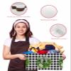1 PC Large Storage Baskets Bins Grey Plaid Collapsible Storage Box Laundry Organizer for Closet Shelf Nursery Kids Bedroom Farmhouse Green Garland Plant Floral view 4